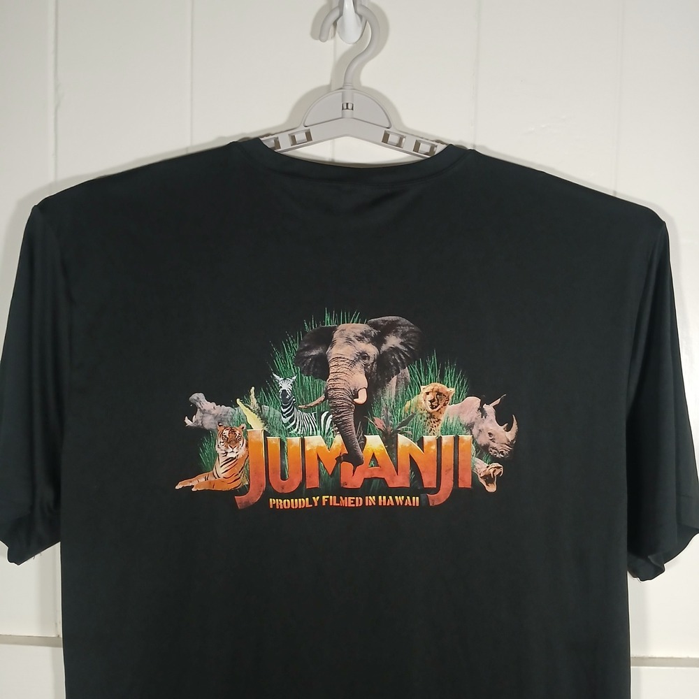 JUMANJI Film Crew Athletic T-Shirt Mens 3XL Black Hawaii Movie Promo - Picture 9 of 10